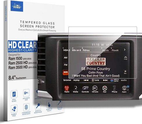 Premium Glass Screen Protector for (2013-2024) Ram 1500 2500HD 3500HD Uconnect 8.4 Inch Touchscreen Anti Glare (Matte) in Kuwait