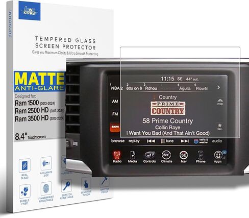 Premium Glass Screen Protector for (2013-2024) Ram 1500 2500HD 3500HD Uconnect 8.4 Inch Touchscreen Anti Glare (Matte) in Saudi Arabia
