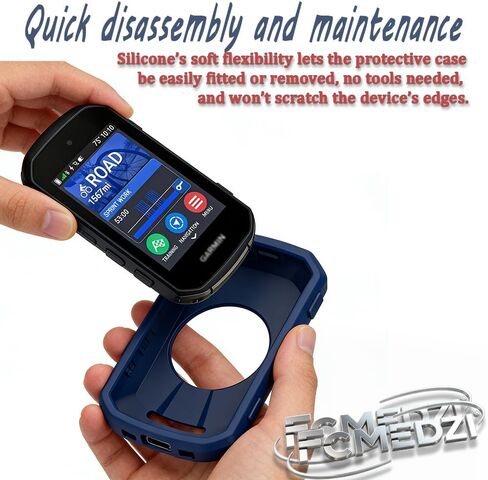 Screen Protector Compatible for Garmin Edge 850 / Edge 550 Screen Protector & Case, Silicone Soft Frame Cover and Tempered Glass Protective Film (Pack of 3+1) in Kuwait