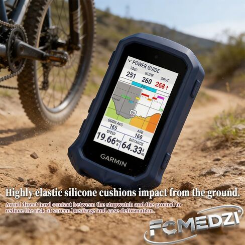 Screen Protector Compatible for Garmin Edge 850 / Edge 550 Screen Protector & Case, Silicone Soft Frame Cover and Tempered Glass Protective Film (Pack of 3+1) in Kuwait