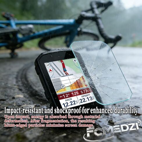 Screen Protector Compatible for Garmin Edge 850 / Edge 550 Screen Protector & Case, Silicone Soft Frame Cover and Tempered Glass Protective Film (Pack of 3+1) in Kuwait