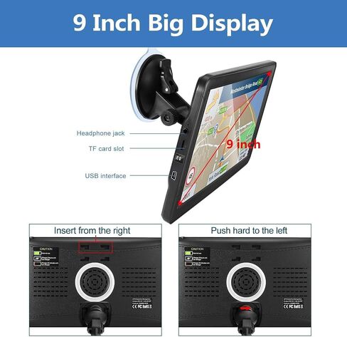 GPS Navigation for CarTruck RV ， Latest 2026 Map 9" Touch Screen Car GPS in Kuwait