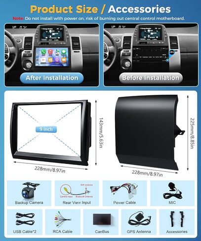 Android 13 Radio for Toyota Prius 2004 2005 2006 2007 2008 2009 in Kuwait