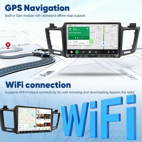 Upgraded Android 14 8 Core 4+64G Car Radio Stereo for Toyota RAV4 2013-2018 in Kuwait