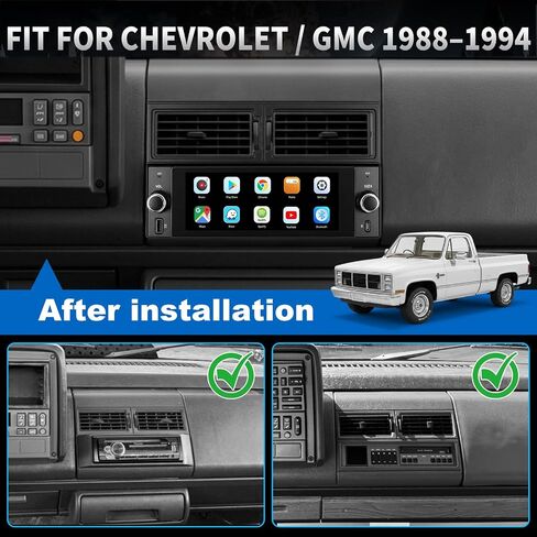 Car Radio for Chevroler GMC Selected Models 1988-1994,Bluetooth Carplay,FM Radio,Touch Screen Stereo in Saudi Arabia