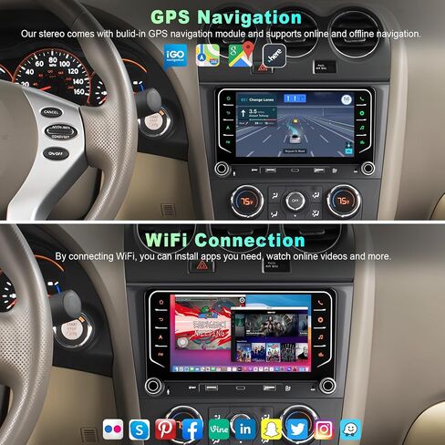 Car Radio for Nissan Altima 2008 2009 2010 2011 2012(Manual and Auto AC) in Kuwait