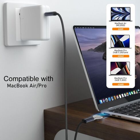USB C to Magnetic Adapter, Type-C to Magnetic 3 T-Head PD 140W Power Fast Charging Converter Compatible with 2021-2023 MacBook Pro Air (Magnetic 3rd) in Kuwait