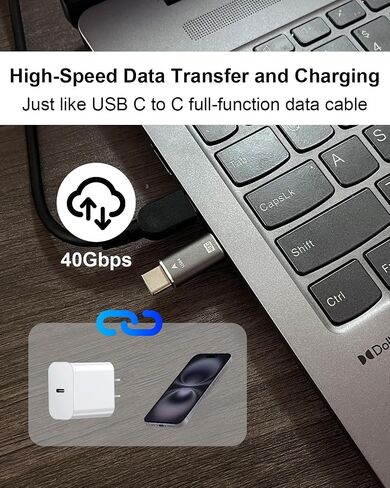 40Gbps 8K USB-C Male to Male Extension Coupler 2 Pack in Kuwait