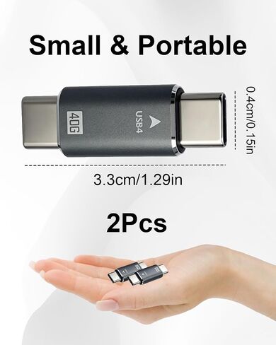 40Gbps 8K USB-C Male to Male Extension Coupler 2 Pack in Kuwait