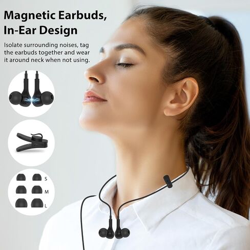 USB Headphone with Mic Mute Volume Control,7.5FT Long Cord PC Wired Earbuds in Kuwait