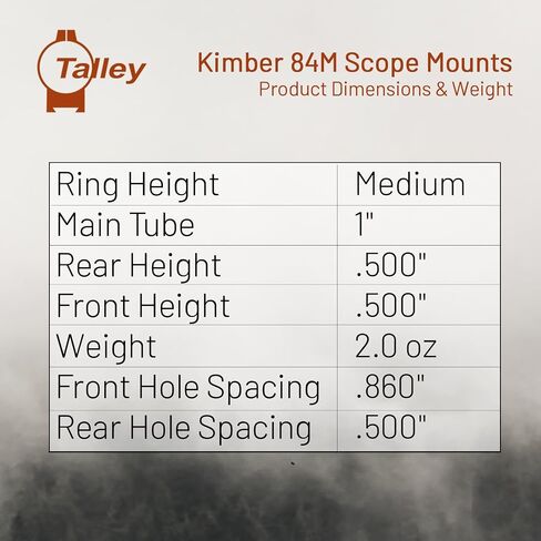 Talley Kimber 84M Scope Mounts (8-40 Screw) in Kuwait