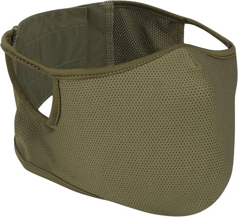 Qavctw Tactical Shooting Mask - Foldable Airsoft Silicone Half Face Mesh Mask with Ear Protection in Kuwait