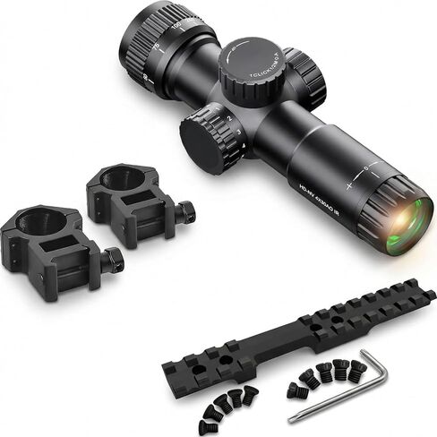 Gotical Combo of 3 | Picatinny Rail Mount for Savage Rascal Rifles with Ejection Port Cut-Out & 4x30 AO Compact Scope Objective Lens, Parallax Adjustable Focusable in Kuwait