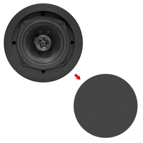 Pyle Ceiling Wall Mount Speakers - 5.25" Pair of 2-Way Midbass Woofer Speaker 1'' Polymer Dome Tweeter Flush Design w/ 80Hz - 20kHz Frequency Response & 150 Watts Peak Easy Installation - PDIC51RDBK in Kuwait