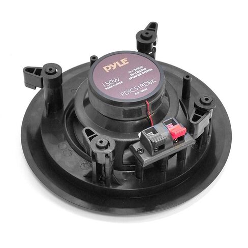 Pyle Ceiling Wall Mount Speakers - 5.25" Pair of 2-Way Midbass Woofer Speaker 1'' Polymer Dome Tweeter Flush Design w/ 80Hz - 20kHz Frequency Response & 150 Watts Peak Easy Installation - PDIC51RDBK in Kuwait