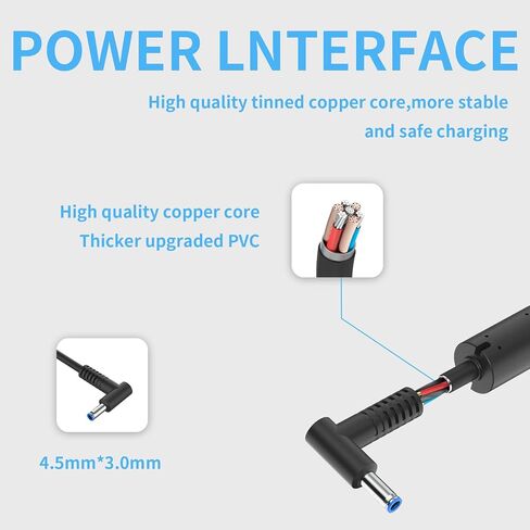120W 19.5V 6.15A Laptop Charger 710415-001 Fit for HP USB-C Dock G5,USB-C/A Universal Dock G2 5TW13AA,Docking Statio Charger,Envy 15 17 Series L41856-001 Adapter Power Supply 4.5 * 3.0mm Blue Tip in Kuwait