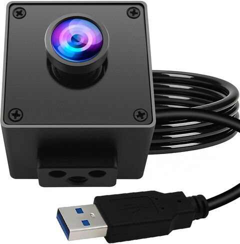 ELP 5mp 60fps Global Shutter USB3.0 Camera Wide Angle 110degree Webcam for Computer Mini UVC USB3.0/2.0 PC Camera High Speed Lightburn Cameras for Laser (110degree no Distortion Lens) in Kuwait