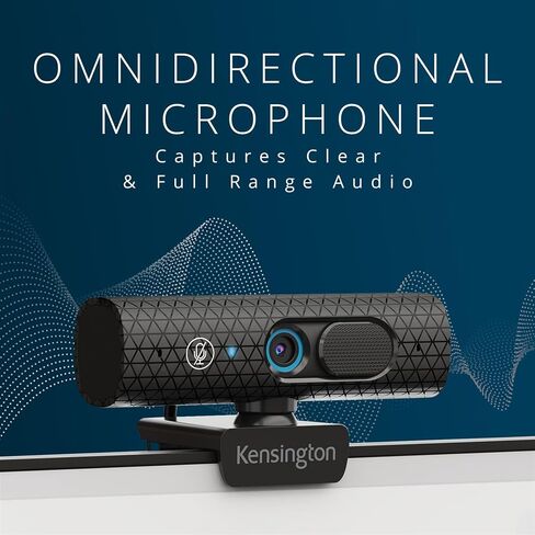 Kensington W3050 EQ 1080p Autofocus Webcam with Adjustable Field of View, Dual Microphones & Low‑Light Enhancement for Video Conferencing, Streaming & Online Meetings (K81172WW) in Kuwait