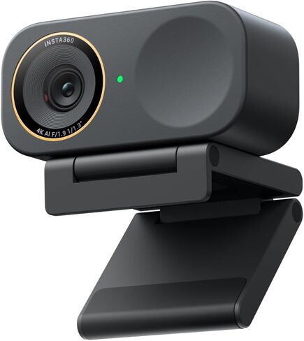 Insta360 Link 2C Pro – 4K Webcam for PC/Mac, 1/1.3" Sensor, Low-Light, Auto Framing, HDR, Directional Noise-Canceling Mics, Zoom, Teams, Twitch for Streaming or Meetings(Arctic White) in Kuwait