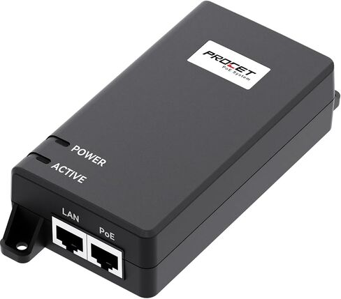 PROCET PoE Injector 10 Gigabit 60W IEEE 802.3BT 10GbE for eero PoE 7, UniFi U6-Enterprise, U7 Pro Max/ XG, Wireless Access Point/ mmWave Bridge, HD PTZ AI Camera, NAS Storage, Smart Factory in Kuwait