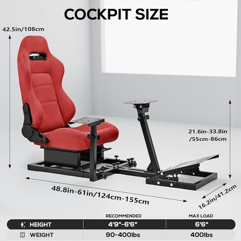 Anman F1 Racing Sim Cockpit with Seat for 8Nm Direct Drive Fully Adjustable in Kuwait