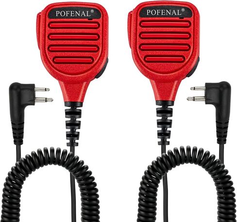 Waterproof 2 Pin Mic for Motorola Radios R2 BPR40D BPR40 CP100D CP200D CP200 CP185 CLS1410 CLS1110 DLR1060 RDU4100 RDU4160D RMU2040 RMU2080D CLS DTR RDU RMU 2 Pairs in Kuwait