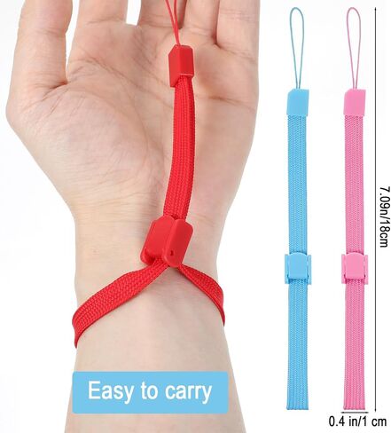 8PCS Hand Wrist Strap Adjustable Wrist Lanyard Multi Purpose Wristbands for Wii Remote Controller & Phone, Replacement Wii Accessories, Soft Polyester (Multi-Colour) in Saudi Arabia