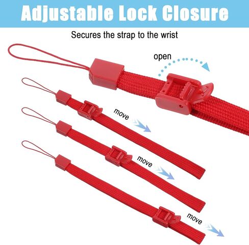 8PCS Hand Wrist Strap Adjustable Wrist Lanyard Multi Purpose Wristbands for Wii Remote Controller & Phone, Replacement Wii Accessories, Soft Polyester (Multi-Colour) in Saudi Arabia