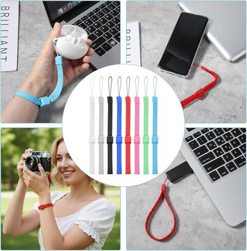 8PCS Hand Wrist Strap Adjustable Wrist Lanyard Multi Purpose Wristbands for Wii Remote Controller & Phone, Replacement Wii Accessories, Soft Polyester (Multi-Colour) in Saudi Arabia