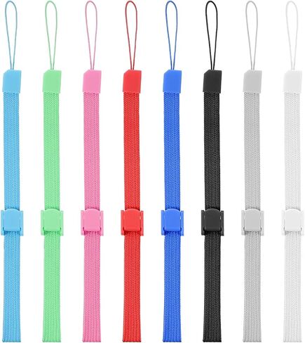 8PCS Hand Wrist Strap Adjustable Wrist Lanyard Multi Purpose Wristbands for Wii Remote Controller & Phone, Replacement Wii Accessories, Soft Polyester (Multi-Colour) in Saudi Arabia