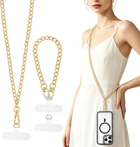 Phone Chain Crossbody & Wrist Lanyard Anti Thef Metal Cell Phone Strap in Kuwait