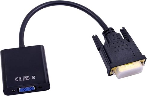 10PCS 1080P DVI-D to VGA Adapter Cable 25Pin Male to 15Pin Female HDTV Converter for PC Computer Monitor Display Card in Kuwait