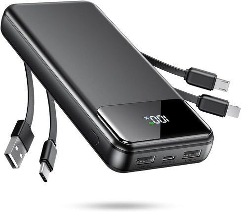 Portable Charger, 40000mAh Power Bank with Built in Cables in Kuwait
