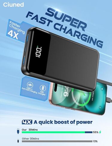 Portable Charger, 40000mAh Power Bank with Built in Cables in Kuwait