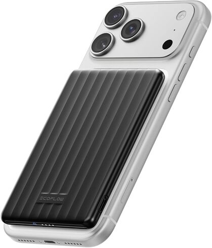 EF ECOFLOW Rapid Magnetic Portable Charger, Ultra-Slim 5,000mAh Wireless Charging Power Bank, Magsafe-Compatible Battery Pack for iPhone 16/15/14/13/12 Series in Kuwait