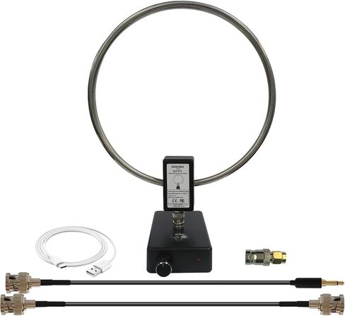 GA450 Active Loop Antenna for Shortwave Radio HF 2.3-30MHz MW 522-1710KHz BNC Cable Included Portable Indoor/Outdoor SWL Antenna for Ham Radio Enthusiasts in Saudi Arabia