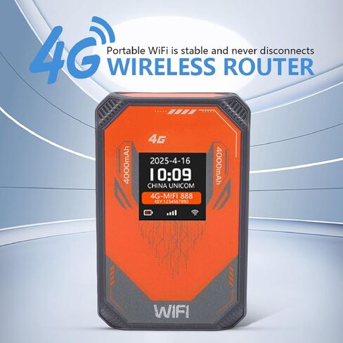 4G Mobile WiFi Hotspot Device with 4000mAh Battery and LCD Screen, Ideal for Online Gaming and Work Use During Road Trips and Travel in Kuwait
