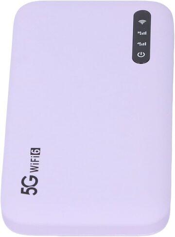 Robust 5G Mobile Hotspot WiFi6 Nano SIM Card Slot Support 16 Devices for Secure Connections Purple in Kuwait