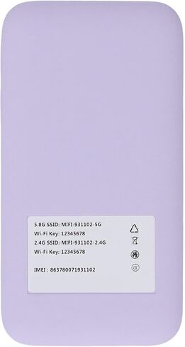 Robust 5G Mobile Hotspot WiFi6 Nano SIM Card Slot Support 16 Devices for Secure Connections Purple in Kuwait