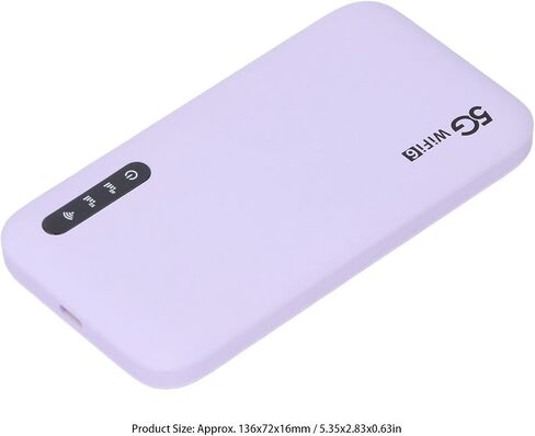 Robust 5G Mobile Hotspot WiFi6 Nano SIM Card Slot Support 16 Devices for Secure Connections Purple in Kuwait