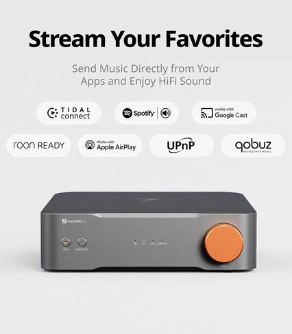 Fosi Audio S3 HiFi Music Streamer DAC Preamp, AK4493SEQ DAC Wi-Fi 6 Bluetooth 5.3, Digital Transport with XLR Balanced/Optical/Sub Out/HDMI eARC, AirPlay 2 Spotify Connect Tidal, 10-Band EQ in Kuwait