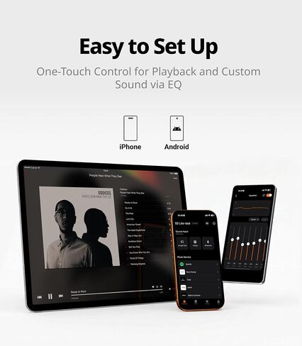 Fosi Audio S3 HiFi Music Streamer DAC Preamp, AK4493SEQ DAC Wi-Fi 6 Bluetooth 5.3, Digital Transport with XLR Balanced/Optical/Sub Out/HDMI eARC, AirPlay 2 Spotify Connect Tidal, 10-Band EQ in Kuwait