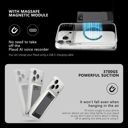 Magnetic Dock for Plaud Note Pro AI & Plaud Note Recorder, Fast Charger, Magnetic Accessories, Plaid Portable Magnetic Charger in Kuwait