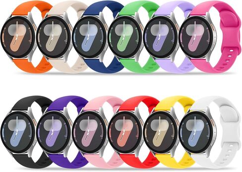 Bands Compatible with Samsung Galaxy Watch 7 6 5 4 40mm 44mm/6 4 Classic 43mm 47mm 42mm 46mm/5 Pro 45mm/Active 2 Band, 20mm Soft Silicone Sport Replacement Strap for Women Men in Saudi Arabia