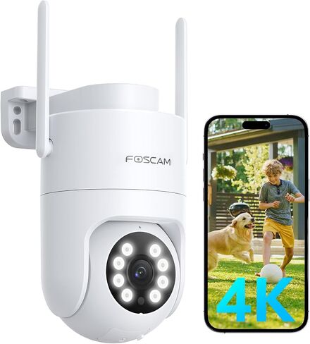 FOSCAM 4K Outdoor Cam, Full Space 360° Radar Auto-Track Baby/Pet Monitor in Kuwait