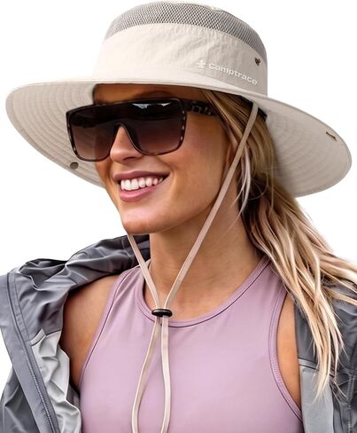 Camptrace Unisex Wide Shade Sun Bucket Hat UPF Sun Protection in Kuwait