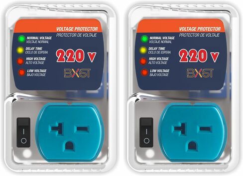 [ETL Listed] BXST Refrigerator Surge Protector, Single Outlet Voltage Protector 120V for Home Appliances, Adjustable UnderVoltage, 15A 1800W, 2 Pack in Saudi Arabia
