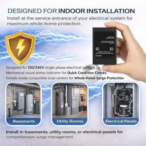 Replacement for Siemens QSPD2A035B Surge Protective Device, 35kA Whole House Indoor SPD Breaker for Electrical Panel, Compatible with Siemens EQ Ultimate ITE Gould Load Centers, 120/240V in Kuwait