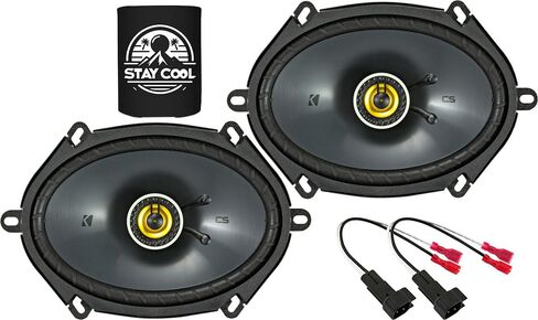 KICKER Front Door 6x8 Speakers Kit for Lincoln Navigator 1999-2012 Upgrade Kit - Pair of CS Series 6x8 Inch Coaxial Speakers with Harnesses - CSC68, 46CSC684 in Kuwait