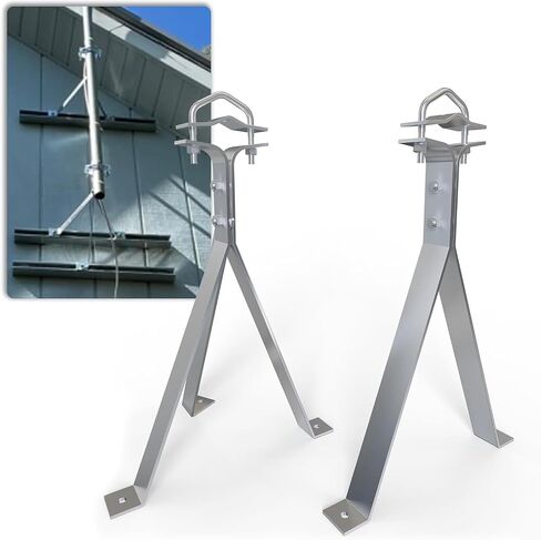12" Heavy-Duty Antenna Mast, Antenna Wall Mount, Windproof Antenna Mounting Bracket for TV Antenna Mast (3-Leg + 2-Leg) in Saudi Arabia